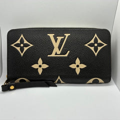 Louis Vuitton Zippy Wallet M80481 – Bicolor Monogram Empreinte Leather – Black & Beige