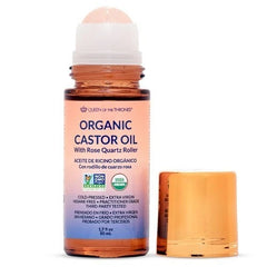 Queen of the Thrones Organic Golden Castor Oil Rose Quartz Roll-On – 1.69 fl oz / 50ml